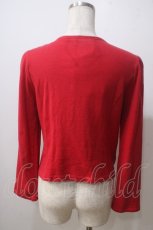 画像2: Jane Marple / スナップボタンカットカーディガン M 赤 Y-25-06-26-082-JM-TO-SZ-ZT073 (2)