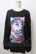 TRAVAS TOKYO / Glutton cat L/S tee F ブラック Y-25-06-26-089-PU-TO-SZ-ZY