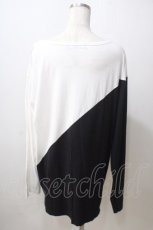 画像2: CIVARIZE / バイカラースカルロンT 44 ホワイト×ブラック Y-25-06-26-092-GO-TS-SZ-ZT453 (2)