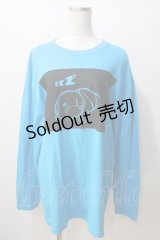 NieR Clothing / ONEくんプリントロンT XL 青 Y-25-06-26-093-PU-TO-SZ-ZY