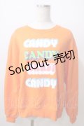 Candy Stripper / ロゴプリントトレーナー 2 オレンジ Y-25-06-26-095-PU-TO-SZ-ZT074