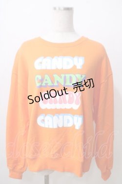 画像1: Candy Stripper / ロゴプリントトレーナー 2 オレンジ Y-25-06-26-095-PU-TO-SZ-ZT074