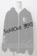 AdaNous / waffle zipup parker F ブラック Y-25-06-26-100-PU-TO-SZ-ZY