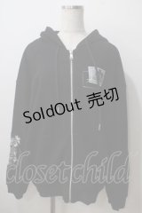 AdaNous / waffle zipup parker F ブラック Y-25-06-26-100-PU-TO-SZ-ZY