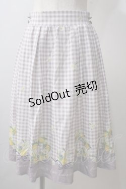 画像1: axes femme POETIQUE / シトロンフラワーリーススカート M ラベンダー Y-25-06-26-108-AX-SK-SZ-ZY