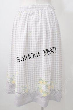 画像2: axes femme POETIQUE / シトロンフラワーリーススカート M ラベンダー Y-25-06-26-108-AX-SK-SZ-ZY