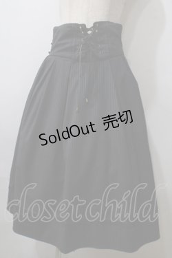 画像1: Amavel / Mademoiselleコルセット風スカート F ブラック Y-25-06-26-111-CA-SK-SZ-ZT065