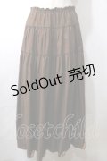 WONDERFUL WORLD / 花モチーフスカート  茶 Y-25-06-26-117-LO-SK-SZ-ZY