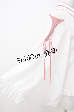 画像3: metamorphose / 着物合わせ風ブラウス  白×赤 Y-25-06-26-014-ME-BL-SZ-ZY