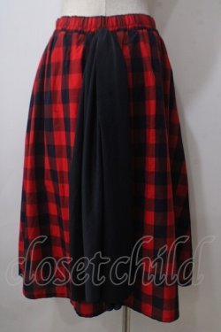 画像2: MARBLE / チェックスカート  赤 Y-25-06-26-133-GO-SK-SZ-ZT065