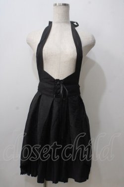 画像1: MR corset / ジャガードホルタースカート  黒 Y-25-06-26-136-PU-SK-SZ-ZY