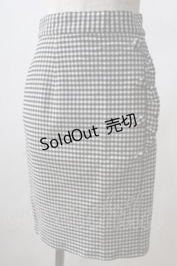 画像1: F&A / サイドフリルタイトスカート F ブラック×ホワイト Y-25-06-26-139-LO-SK-SZ-ZT454