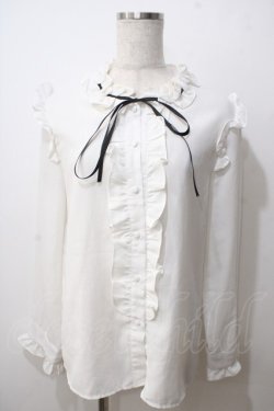 画像1: Amilige / フリルブラウス  白 Y-25-06-26-016-PU-TO-SZ-ZY