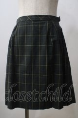 Jane Marple / チェックのタックスカート M グリーン Y-25-06-26-150-JM-SK-SZ-ZT300
