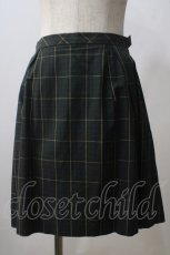 画像1: Jane Marple / チェックのタックスカート M グリーン Y-25-06-26-150-JM-SK-SZ-ZT300 (1)