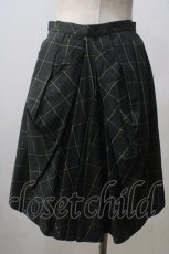 画像2: Jane Marple / チェックのタックスカート M グリーン Y-25-06-26-150-JM-SK-SZ-ZT300 (2)