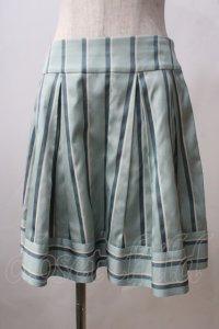 Jane Marple / レジメンタルストライプのミニスカート M ミント Y-25-06-26-151-JM-SK-SZ-ZT065