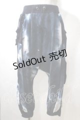 Ozz Croce / ムラ染サルエルパンツ  青 Y-25-06-26-157-OO-PA-SZ-ZT300
