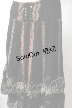 画像3: OZZ ANGELO / レースティアードスカート  黒 Y-25-06-26-159-OO-SK-SZ-ZY