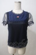 Ank Rouge / ワンポイント刺繍ドットチュールカットソー M コン Y-25-06-26-003-CA-TO-SZ-ZY