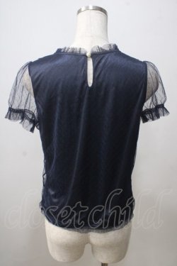 画像2: Ank Rouge / ワンポイント刺繍ドットチュールカットソー M コン Y-25-06-26-003-CA-TO-SZ-ZY
