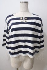 画像1: Fi.n.t  / ハトメ使いワイドボーダーT F ネイビー Y-25-06-26-028-LO-TS-SZ-ZT455 (1)