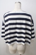画像2: Fi.n.t  / ハトメ使いワイドボーダーT F ネイビー Y-25-06-26-028-LO-TS-SZ-ZT455 (2)