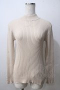 F＆A / リブニット F ベージュ Y-25-06-26-030-LO-TO-SZ-ZY
