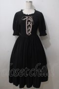 m petit by misako / AMレースアップワンピース S 濃黒 Y-25-06-26-036-LO-OP-SZ-ZY