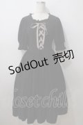 m petit by misako / AMレースアップワンピース S 濃黒 Y-25-06-26-036-LO-OP-SZ-ZY