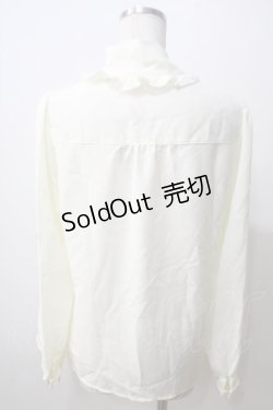 画像2: axes femme / 花刺繍ボウタイブラウス F 生成り Y-25-06-26-039-AX-BL-SZ-ZT076