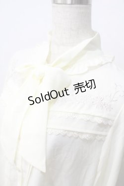 画像3: axes femme / 花刺繍ボウタイブラウス F 生成り Y-25-06-26-039-AX-BL-SZ-ZT076