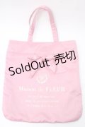 Maison de FLEUR / シングルリボントートバッグ F ピンク Y-25-06-28-041-LO-BG-SZ-ZY