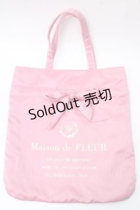 Maison de FLEUR / シングルリボントートバッグ F ピンク Y-25-06-28-041-LO-BG-SZ-ZY