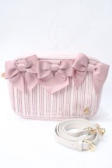 Maison de FLEUR / リボンプリーツショルダーバッグ  ピンク Y-25-06-28-043-LO-BG-AS-ZY