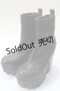 YOSUKE / 厚底サイドゴアブーツ 24 黒 Y-25-06-28-050-PU-SH-SZ-ZY