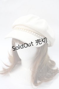 axes femme / パールチェーンキャス  生成り Y-25-06-28-051-AX-AC-SZ-ZY