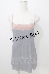 OZZ ANGELO / バック編み上げキャミ  紺 Y-25-06-28-055-OO-TO-SZ-ZY