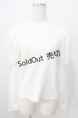 画像1: MILK / 袖パフカットソー  白 Y-25-06-28-058-ML-TO-SZ-ZT0725