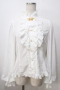metamorphose / スタンドカラーairyフリルブラウス １ 白 Y-25-06-28-059-ME-BL-SZ-ZY