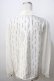 画像2: axes femme POETIQUE / メッセージサテンブラウス M 生成り Y-25-06-28-061-AX-BL-SZ-ZY (2)