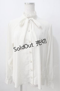 画像1: Physical Drop / スタンドカラーハートボタンブラウス  生成 Y-25-06-28-065-LO-BL-SZ-ZY