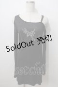 Sixh / 蝶刺繍ラメロングトップス  黒 Y-25-06-28-074-HN-TO-SZ-ZY