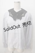 axes femme POETIQUE / リボン付きコウモリカラーブラウス  グレー Y-25-06-28-081-AX-BL-SZ-ZY