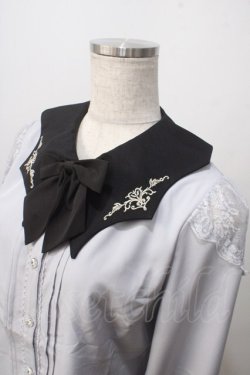 画像3: axes femme POETIQUE / リボン付きコウモリカラーブラウス  グレー Y-25-06-28-081-AX-BL-SZ-ZY