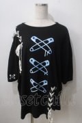 LISTEN FLAVOR / 安ピンクロスレ-スアップアシメトップス  黒 Y-25-06-28-090-PU-TO-SZ-ZY