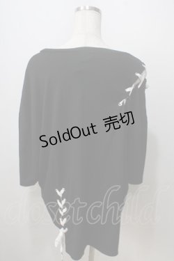 画像2: LISTEN FLAVOR / 安ピンクロスレ-スアップアシメトップス  黒 Y-25-06-28-090-PU-TO-SZ-ZY