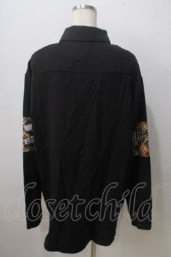 画像2: NieR Clothing / 切替長袖シャツ  黒 Y-25-06-28-092-PU-BL-SZ-ZY