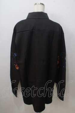画像2: NieR Clothing / 切替長袖シャツ  黒 Y-25-06-28-096-PU-BL-SZ-ZY