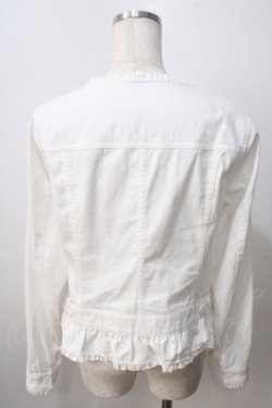 画像2: PINK HOUSE / すみれ刺繍入りデニムジャケット F ホワイト Y-25-06-28-098-LO-JA-SZ-ZY